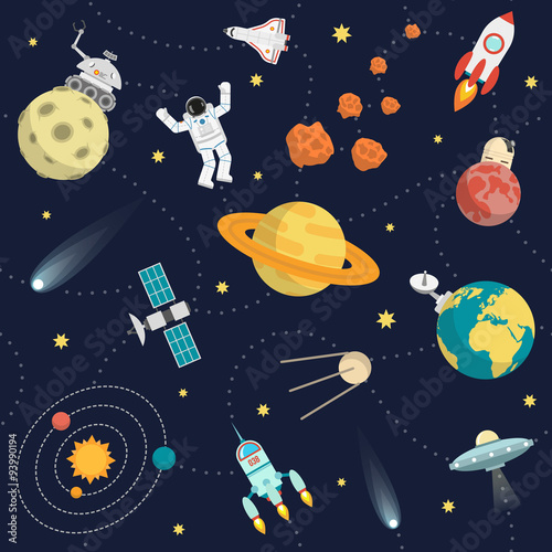 Space Background Flat