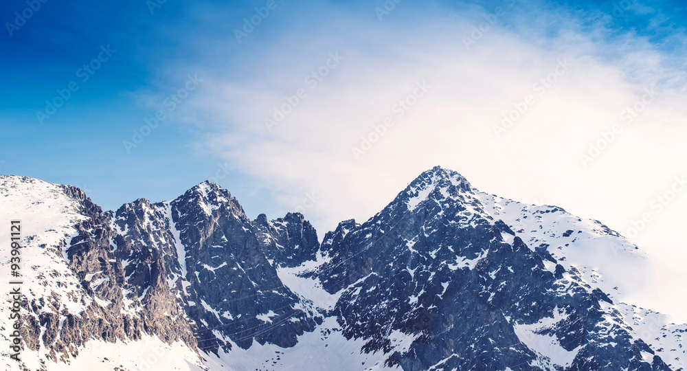 Obraz premium Winter mountain landscape