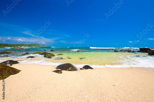 Fototapeta Naklejka Na Ścianę i Meble -  Untouched tropical beach in Sri Lanka
