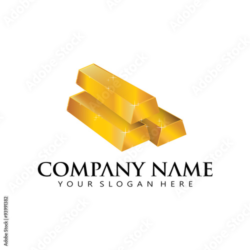 gold bar logo icon vector
