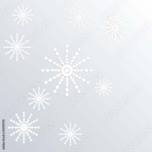 snowflake pattern on paper background 3d surround