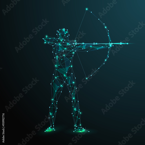 Abstract archer,vector illustration of bowman