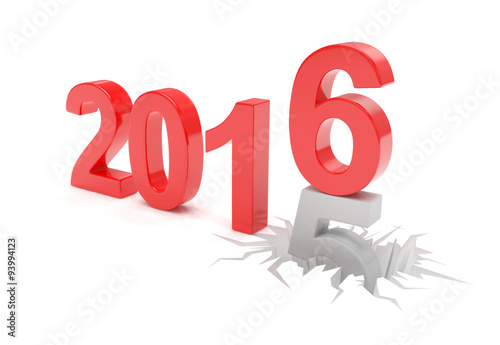 Obraz na płótnie 2015-2016 change new year 2016 isolated