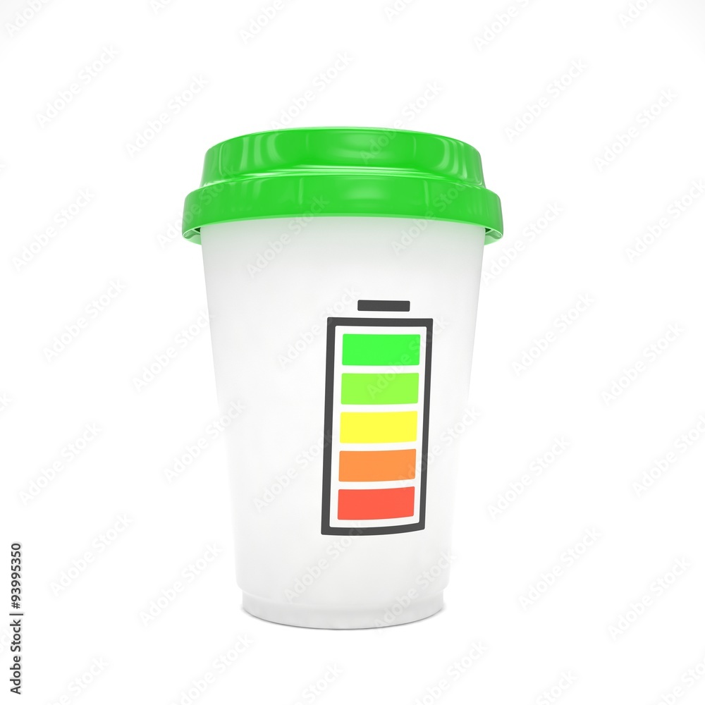 Coffee to go on white Coffee to go on white
