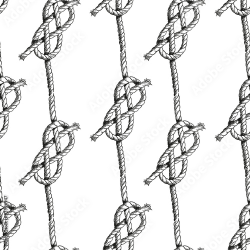 Hand drawn illustration knots. Pattern. Vector