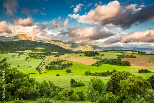 Breathtaking mountain view in Umbria, Italy