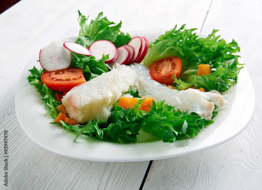 Seared cod salad Seared cod salad