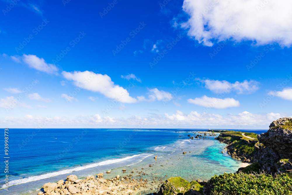 Sea, shore, seascape. Okinawa, Japan, Asia.