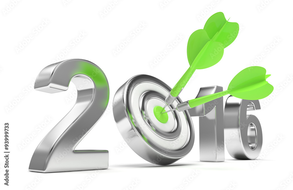 2016 target 3d render illustration 2016 target 3d render illustration