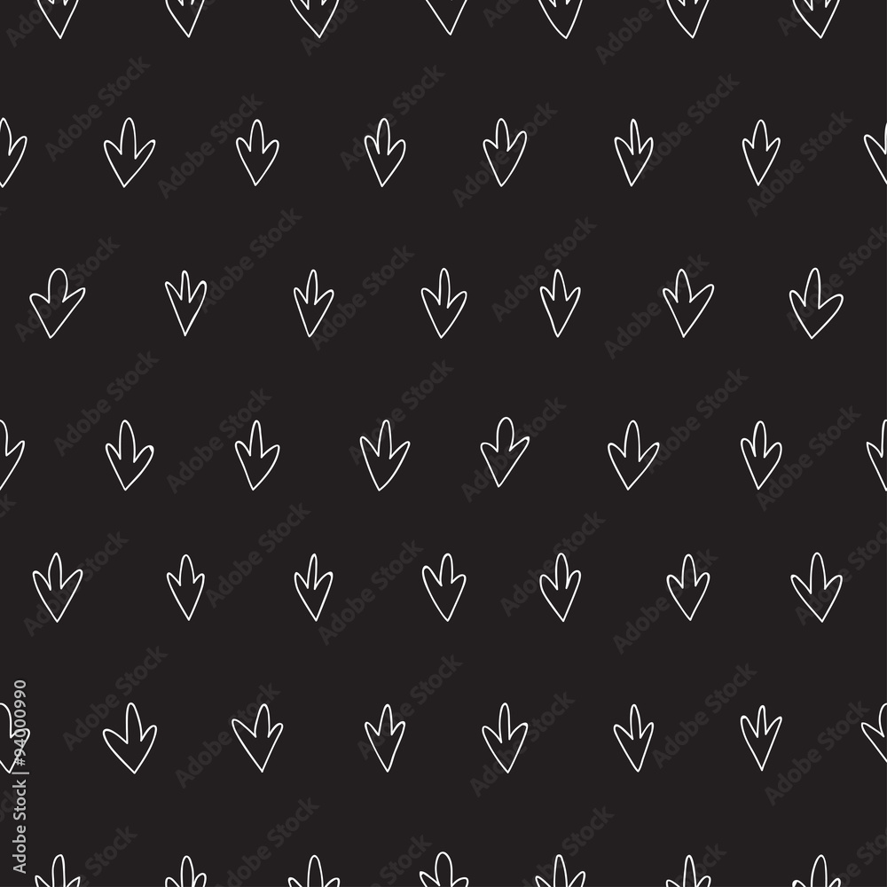 vector seamless pattern witch sketch grass texture