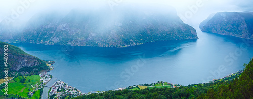 View from Stegastein Viewpoint (Aurland, Norway) photo
