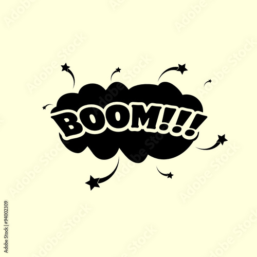boom cartoon vector