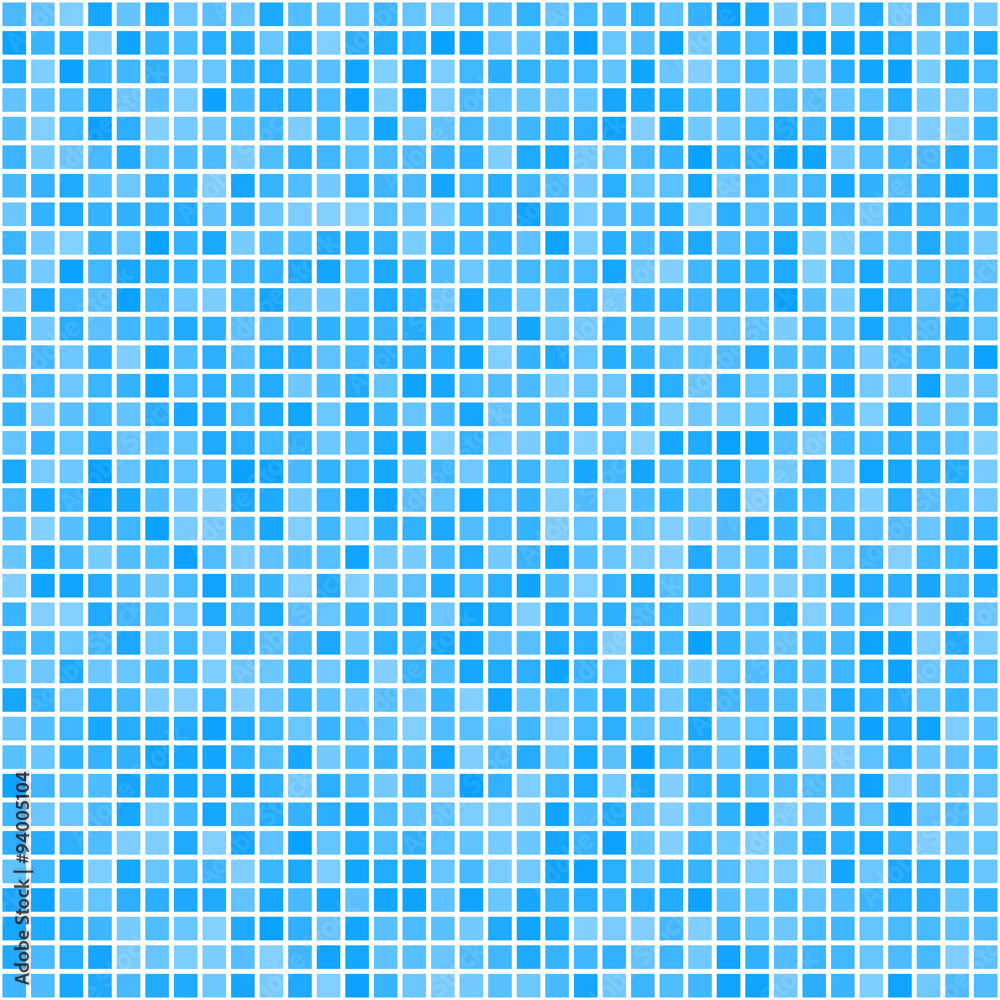 Pixel mosaic blue gradient background