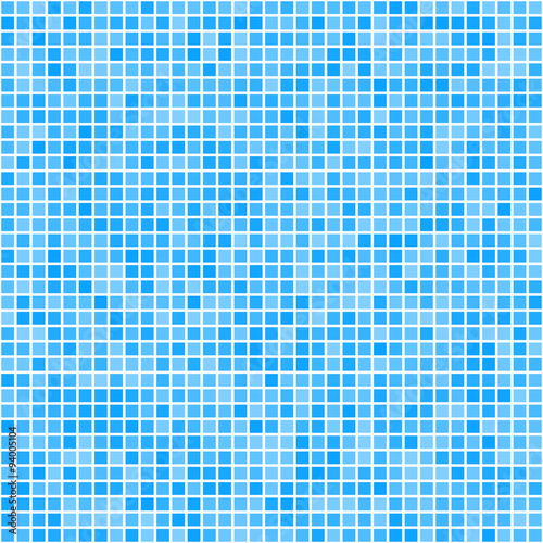 Pixel mosaic blue gradient background