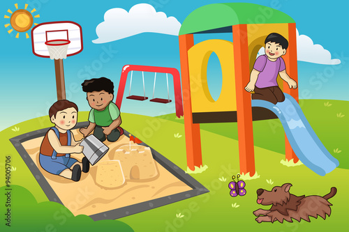 Kids Playing in the Playground