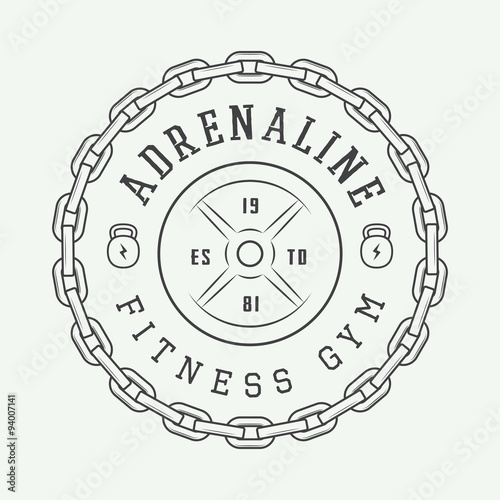 Gym logo in vintage style.