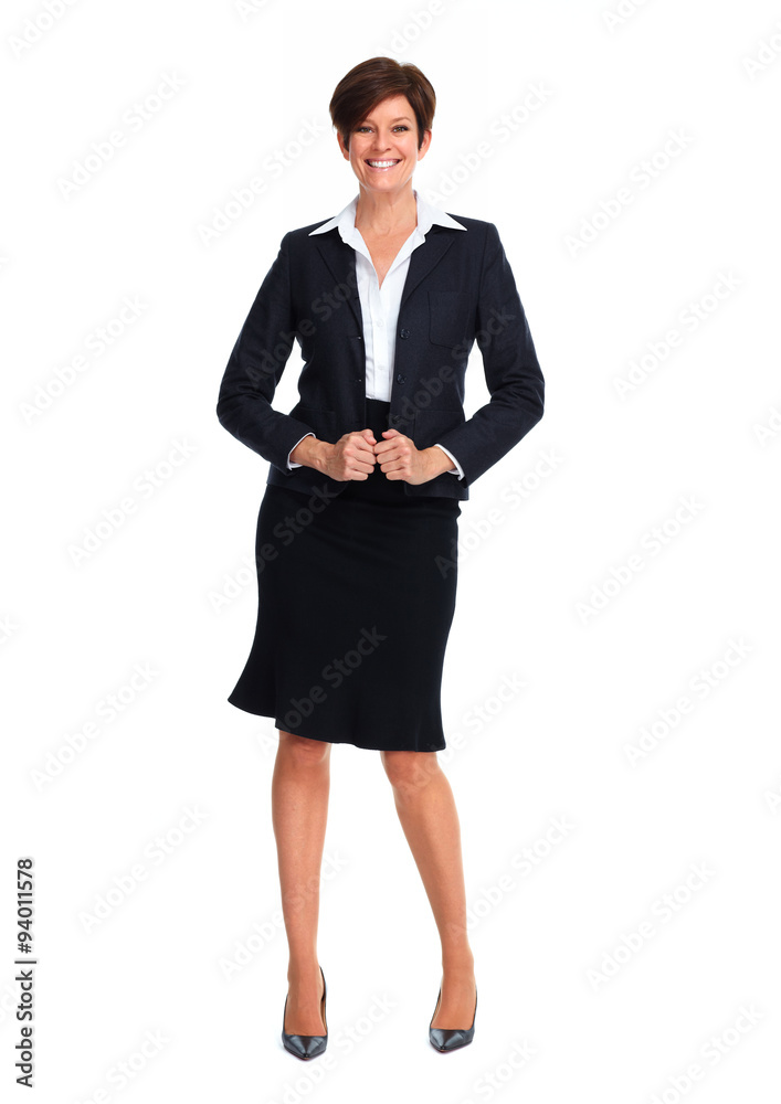 Beautiful business woman with short hairstyle. Beautiful business woman with short hairstyle.