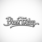 Black Friday Vector Hand Lettering Illustration. Isolated