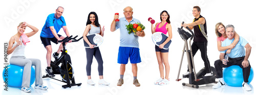 Group of healthy fitness people.