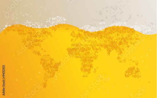 World map beer background