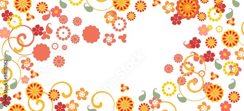 background with colorful fowers