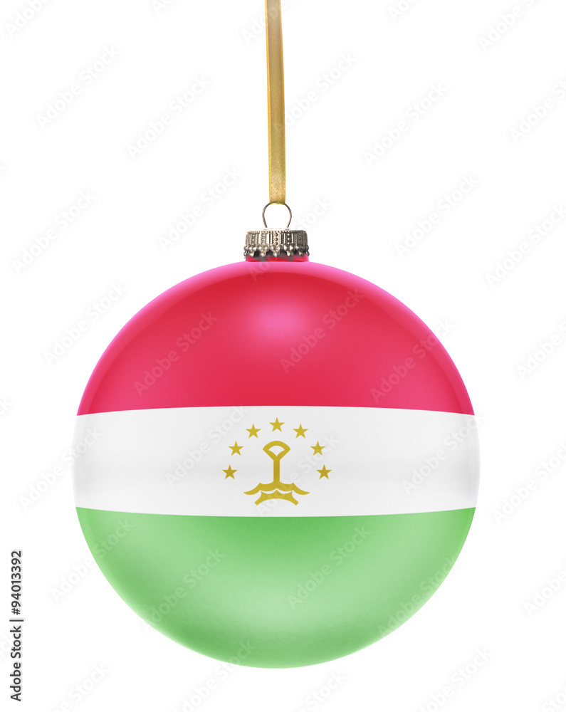 Bauble with the flag design of Tajikistan.(series) Bauble with the flag design of Tajikistan.(series)
