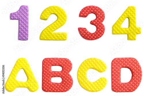 Cute and colorful plastic alphabet letter.