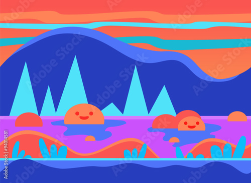 Game Background Vector Illustration Set