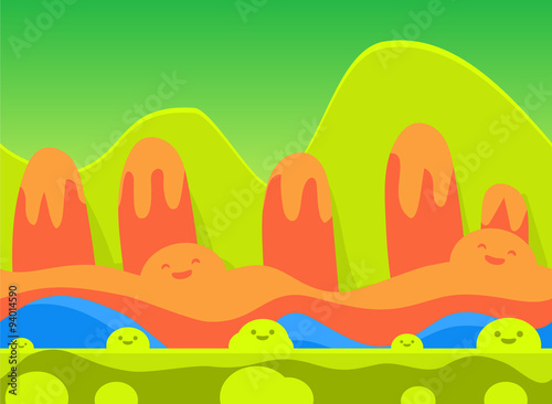 Game Background Vector Illustration Set
