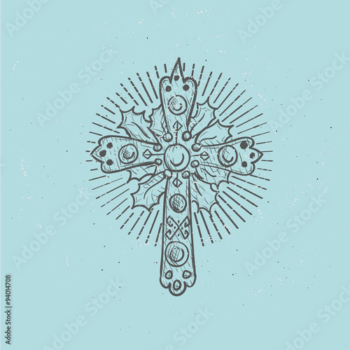 Christmas Vintage Cross