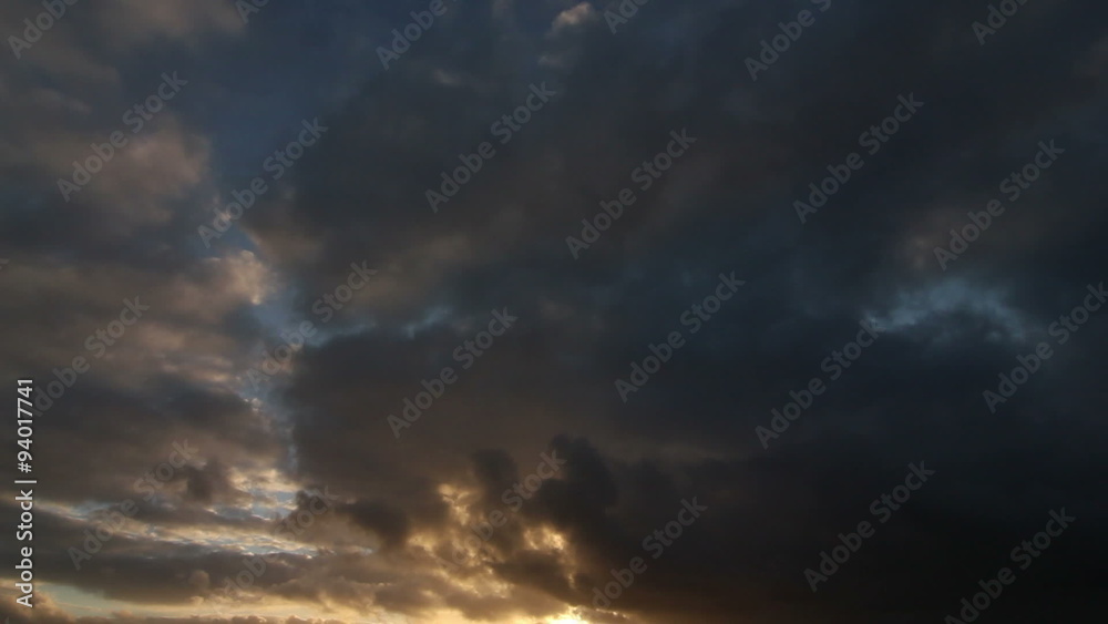 Time lapse clip of overhead fast moving clouds. Time lapse clip of overhead fast moving clouds.