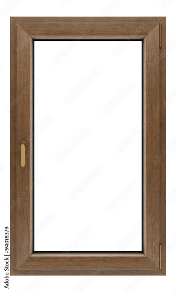 brown wooden window isolated on white background brown wooden window isolated on white background