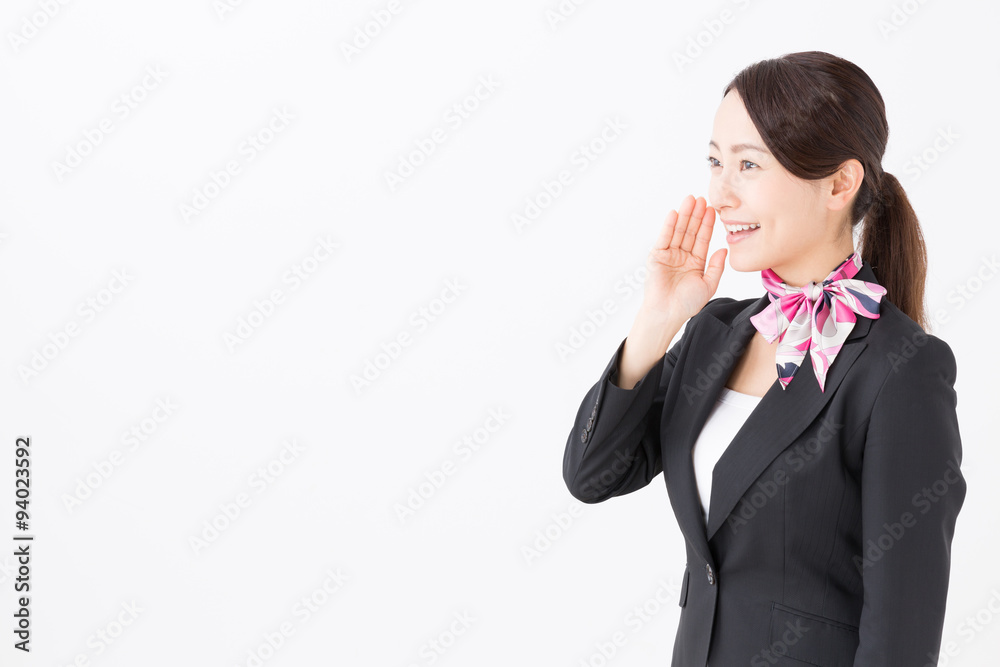 portrait of asian businesswoman on white background portrait of asian businesswoman on white background