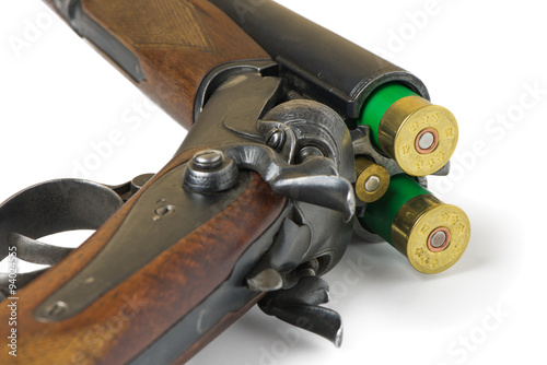 hunting rifle on a white background