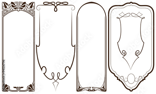 Vector abstract vintage labels on different versions