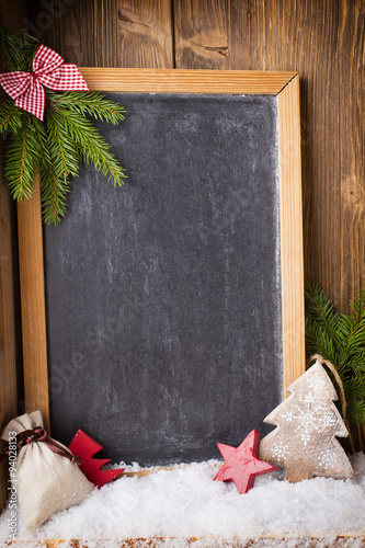 Christmas blackboard.