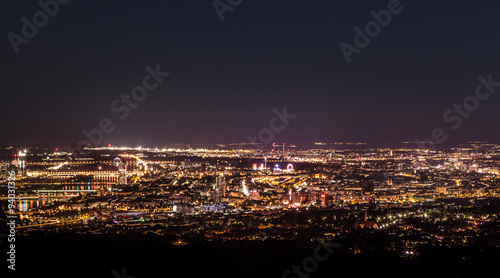 Wiedeń nocą - widok z Kahlenberg © stm77k9