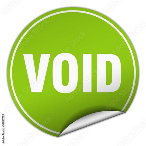 void round green sticker isolated on white