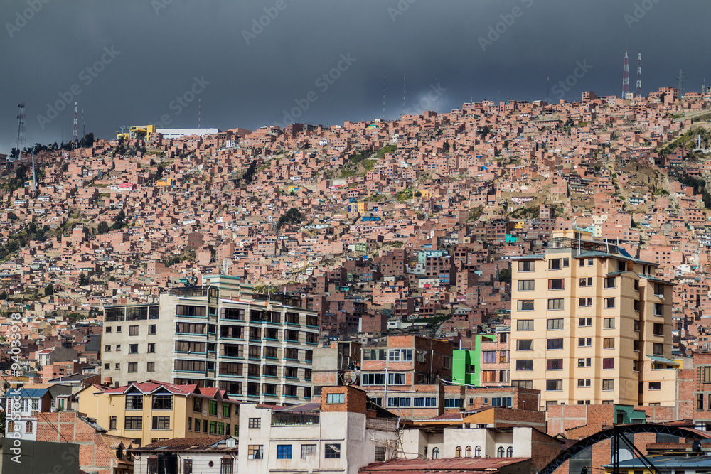 Houses of La Paz, Bolivia.