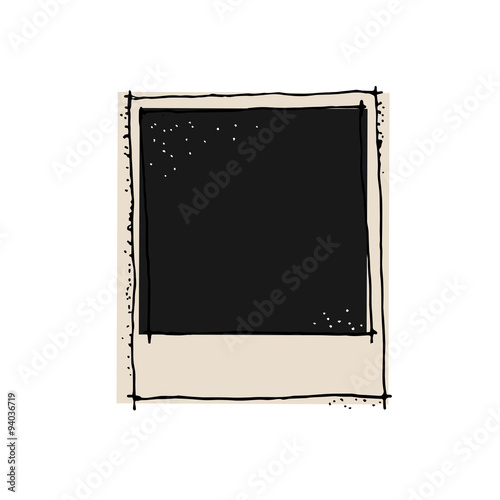 Vintage drawing photo frame