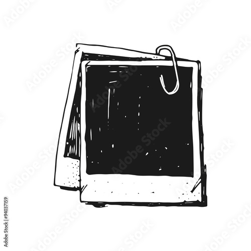 Vintage drawing photo frame