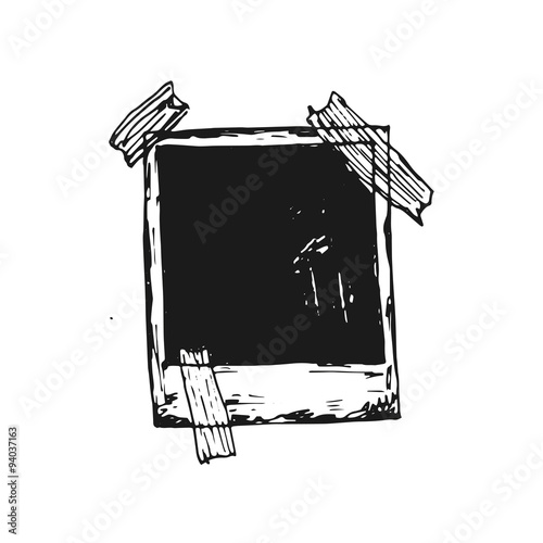 Vintage drawing photo frame