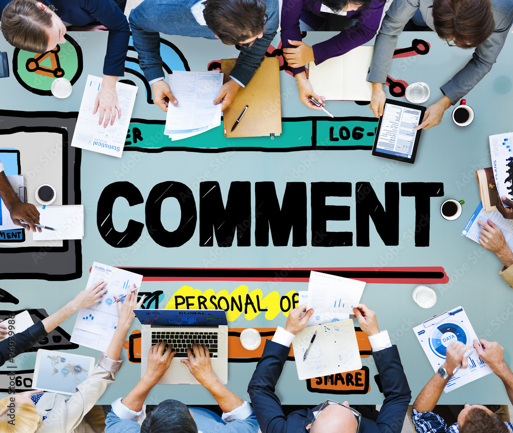 Obraz premium Comment Post Share Social Media Concept