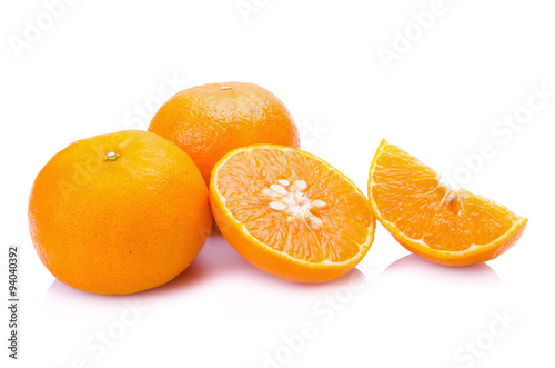 Orange fruit isolated on white background