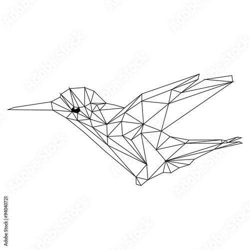 low poly bird vector