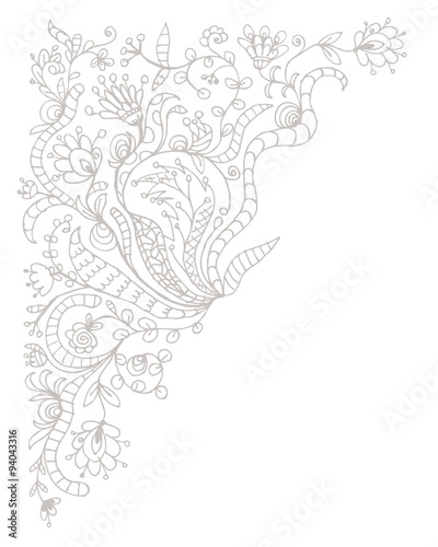 Floral pattern sketch for your design