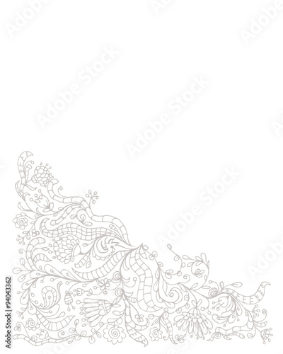 Floral pattern sketch for your design