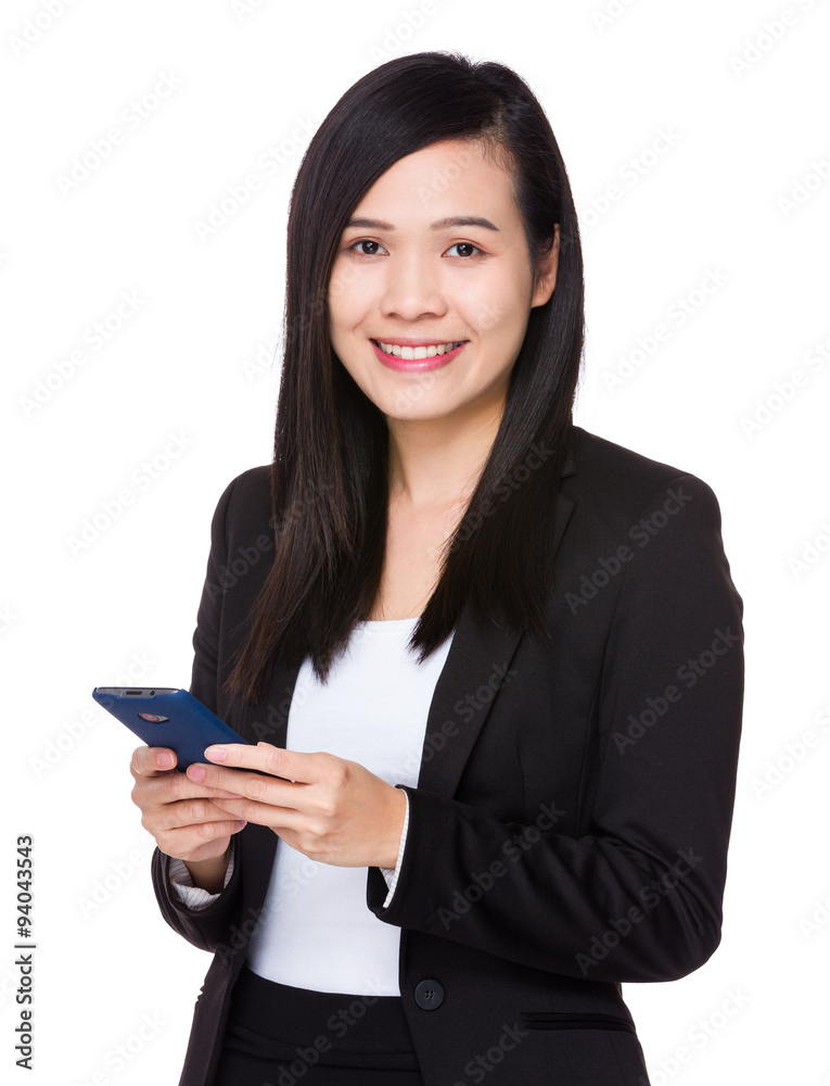Asian Businesswoman use of cellphone Asian Businesswoman use of cellphone