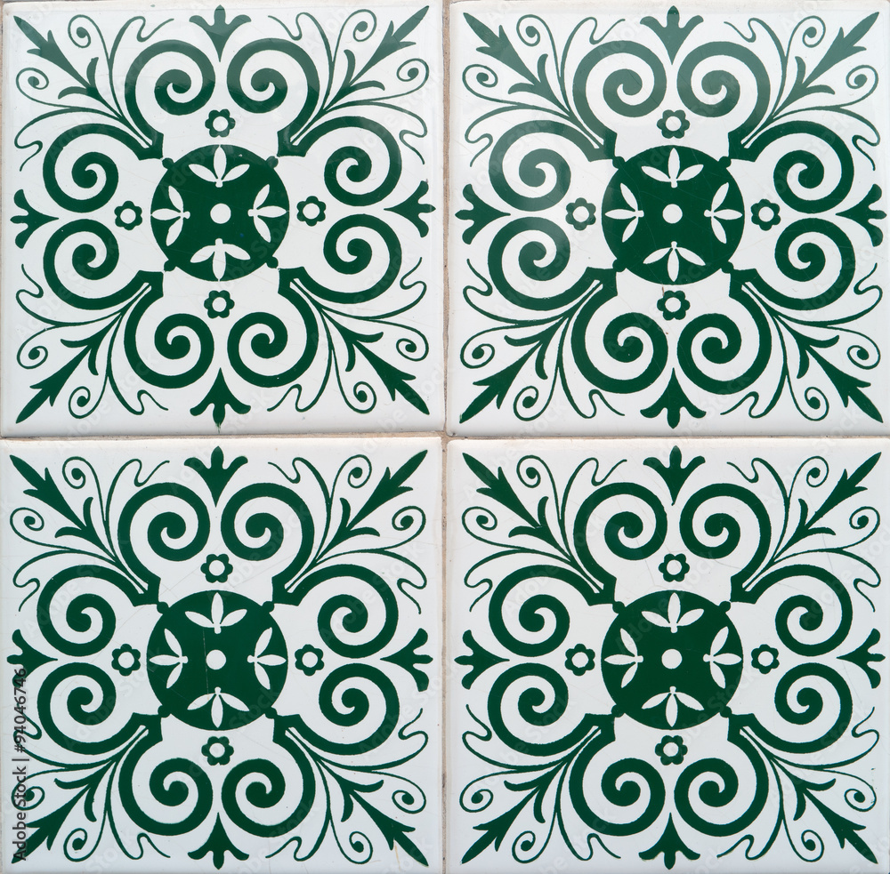 Traditional Portuguese glazed tiles Traditional Portuguese glazed tiles