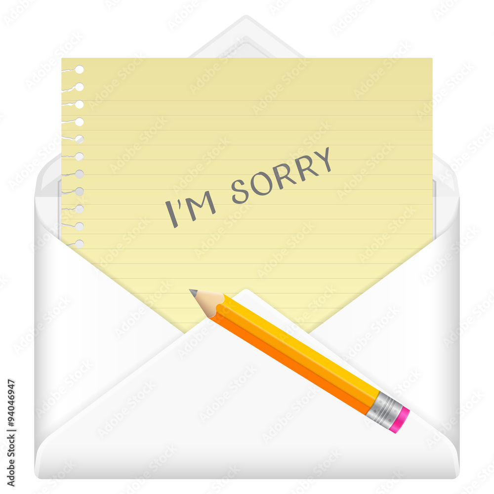envelope sorry envelope sorry